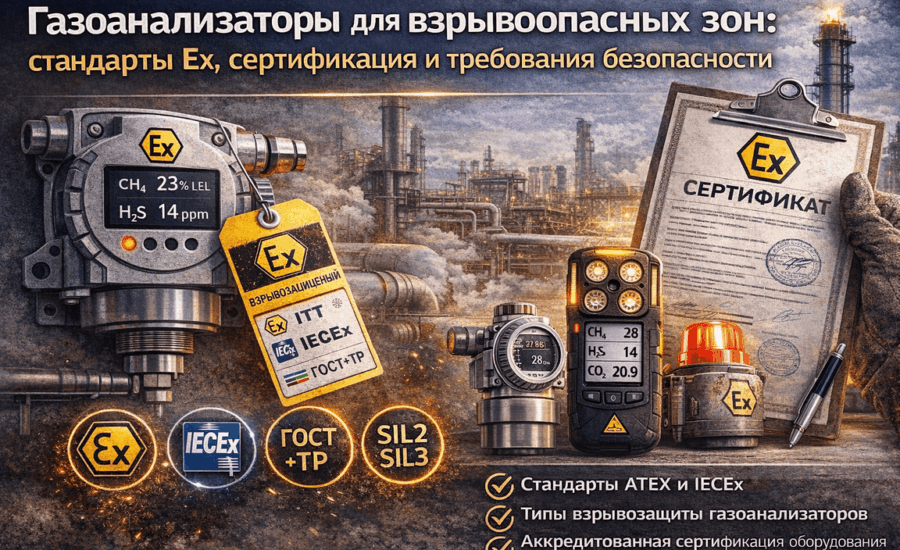 Газоанализаторы для взрывопасных зо
